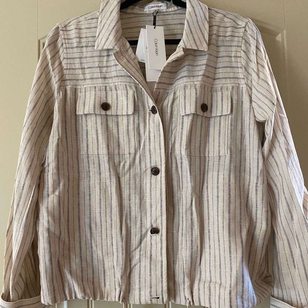 Calvin Klein linen jacket/top